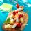 Surimi Skewers with Comté Cheese, Cucumber and Cherry Tomatoes
