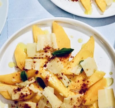 Fresh Mango Spiced with Comte Cheese and Basil IMG 2845