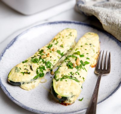 22 Photo Vegetarian Stuffed Zucchini Boats 