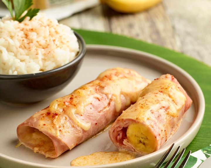 Roules De Mini Bananes Au Comte Et Jambon Sm
