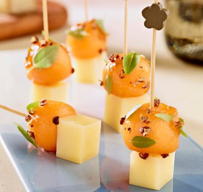 Double Bites with Melon & Comte Cheese Accord Comte Et Melon 2019 Cigc Image Et Associes Sm